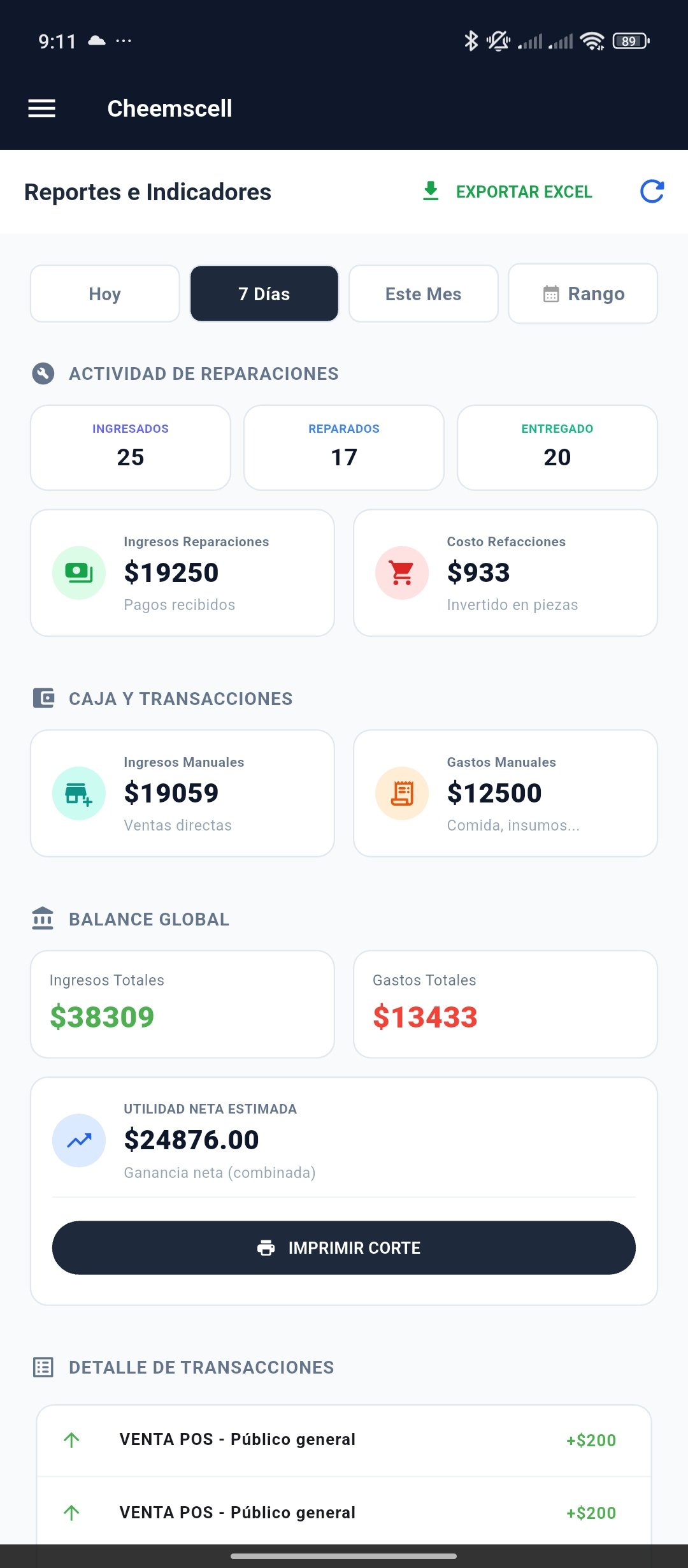 Reportes y Exportación